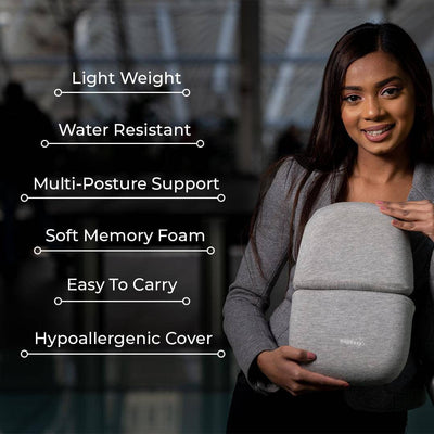 NapEazy Travel Pillow - 3-In-1 Pillow For Neck, Back & Lumbar Support - Northern Lights Kiwi